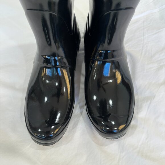 Hunter Womens Original Tall Gloss Rain Boots Black Size US 10 - Picture 2 of 8